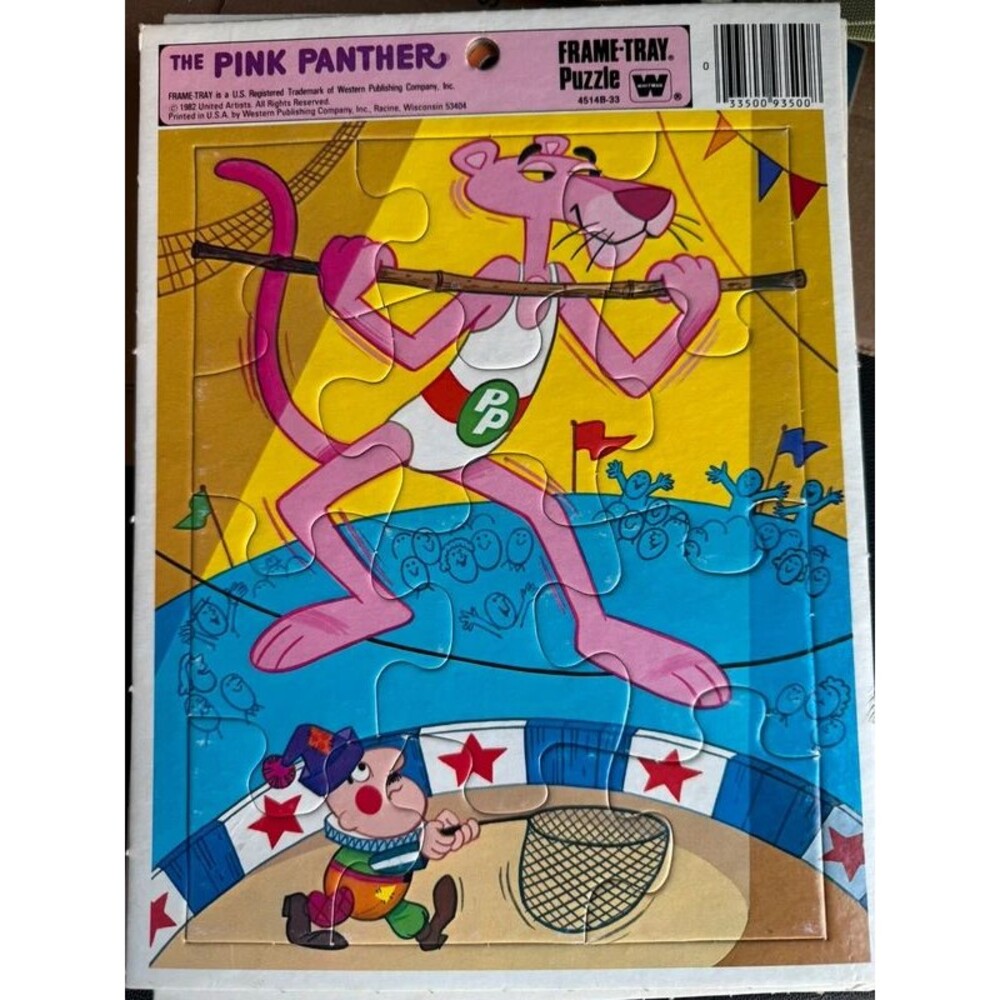 Vintage pink panther board tray puzzle.